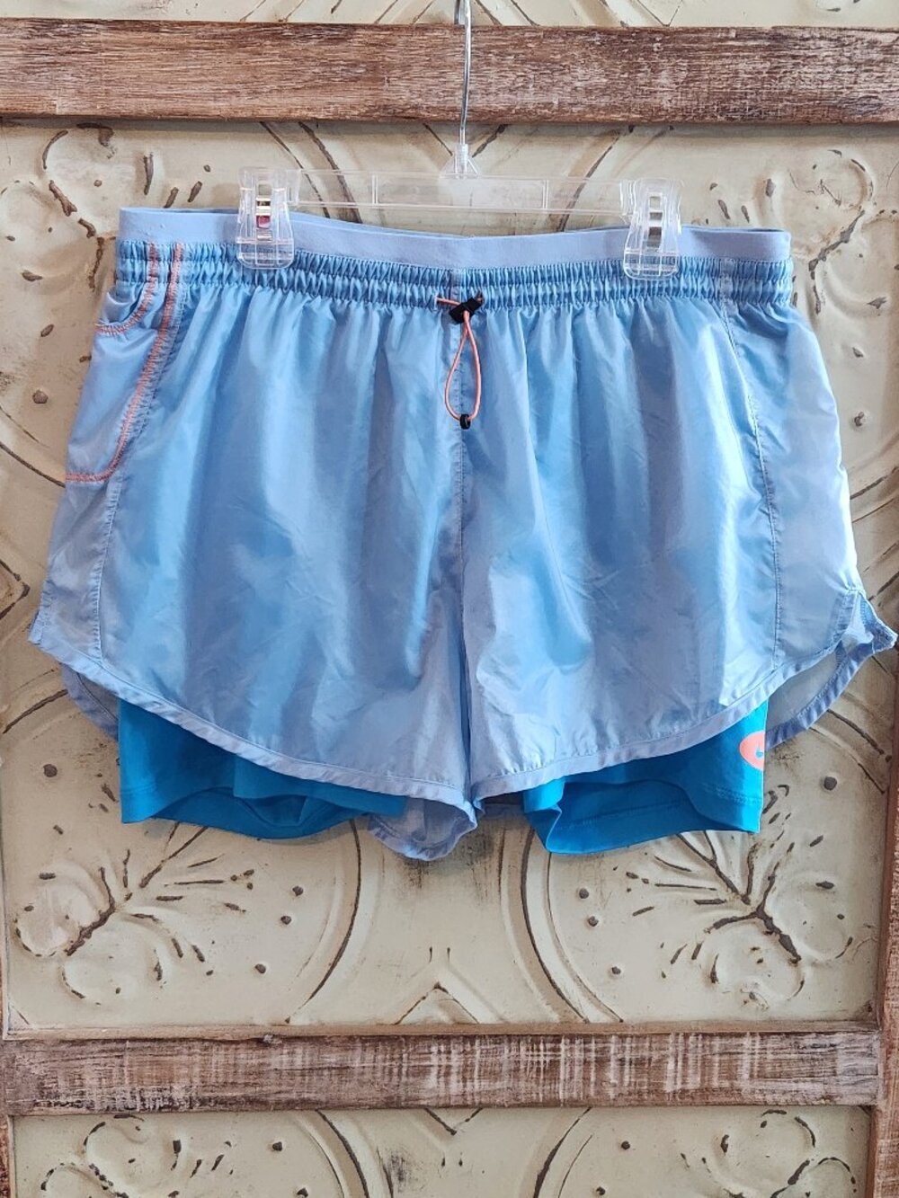Nike Running Shorts Icon Clash Tempo Luxe 2 in 1 Mid Rise Blue | Medium